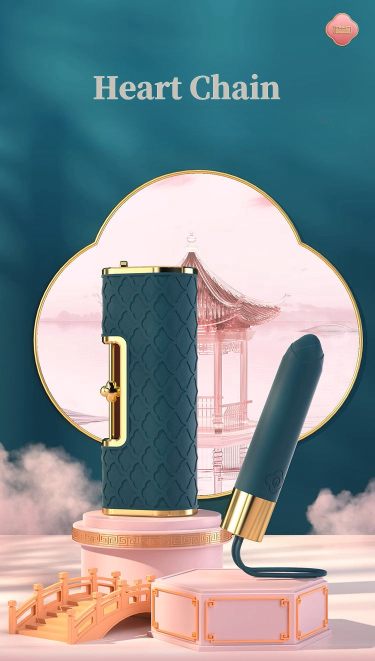 Heart lock lipstick vibrator