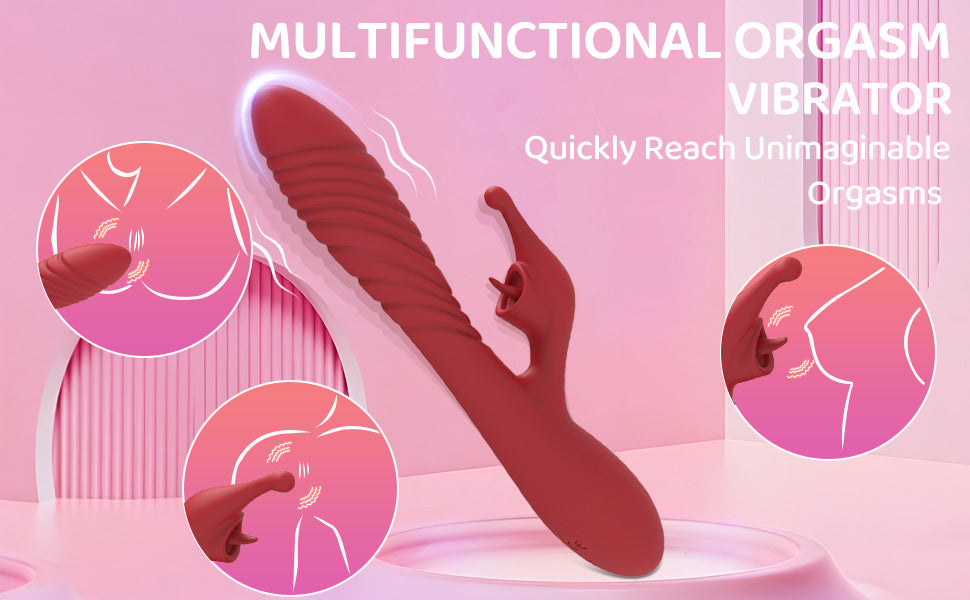 Vibrating Red Relaxation Massager - Unique Contoured Shape