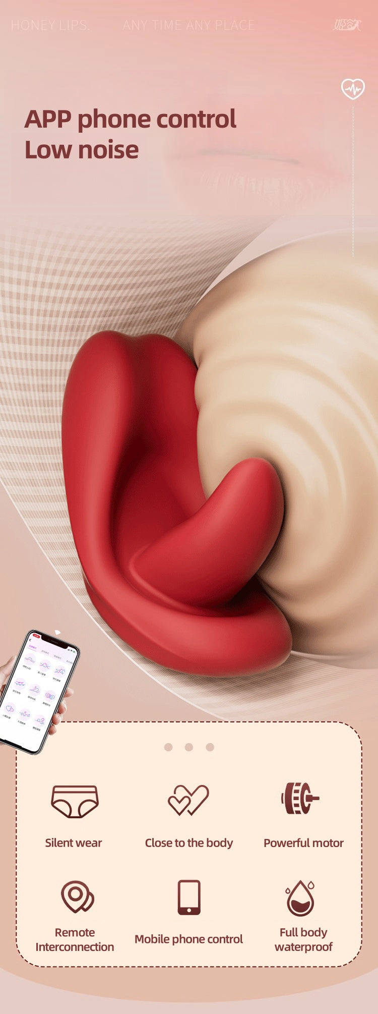 Simulation Tongue Vibrating Massager Powerful Vibrating Massage Toys