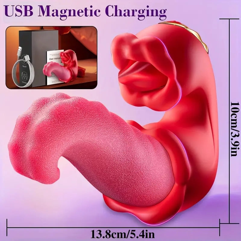 Simulation Tongue Vibrating Massager Powerful Vibrating Massage Toys