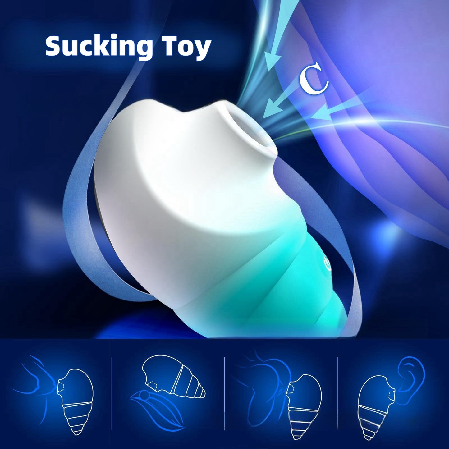 Gradient conch vibrator massager