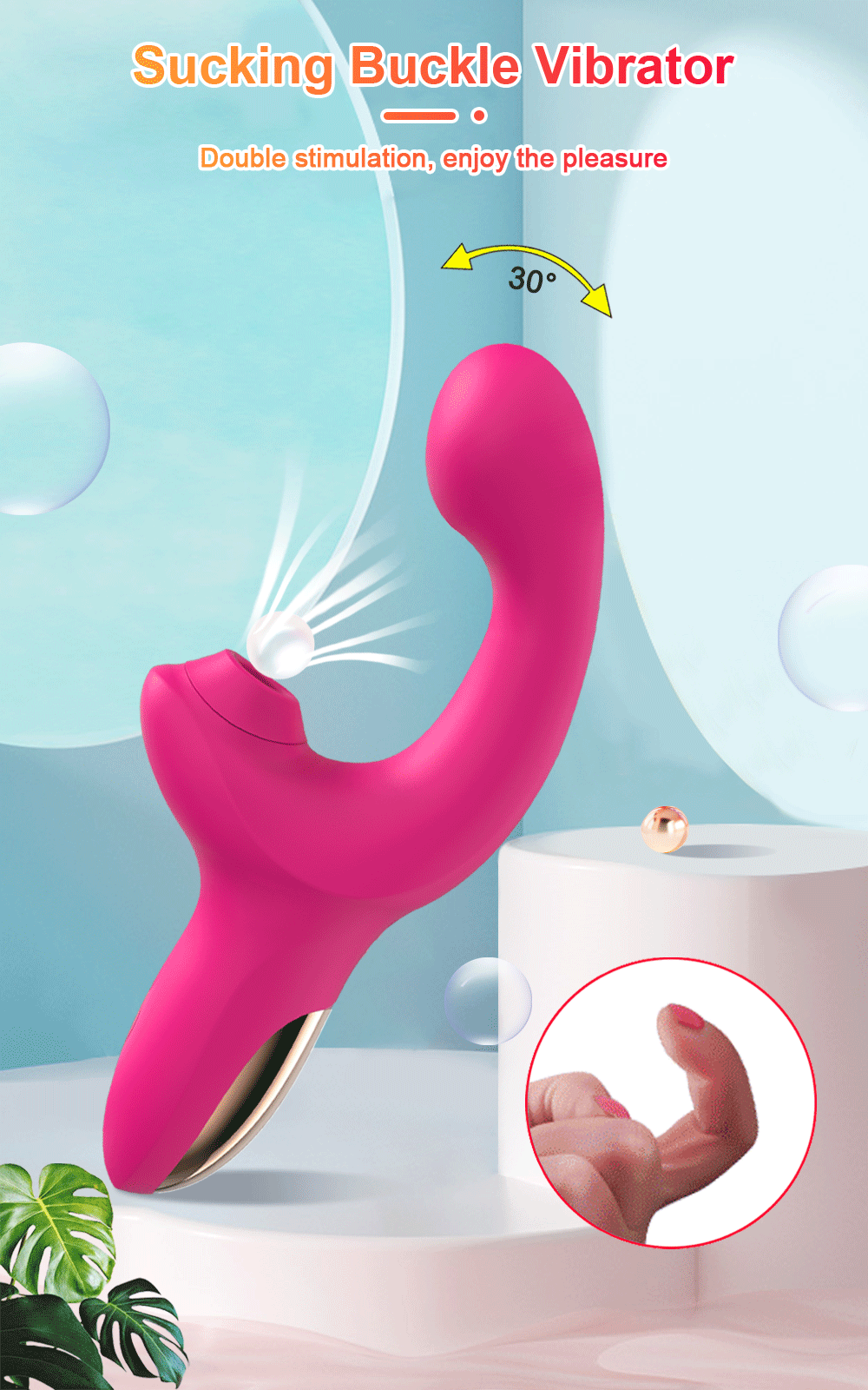 Vibrating Pink Relaxation Massager - Unique Shape for Comfort