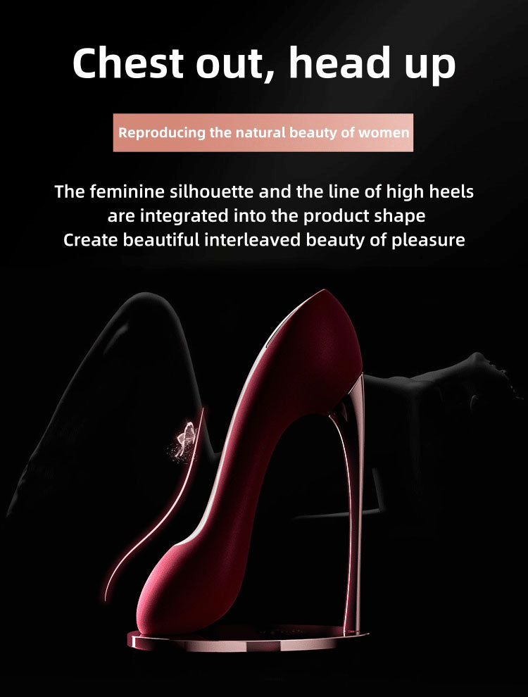 Red High-heeled shoes vibrator massager