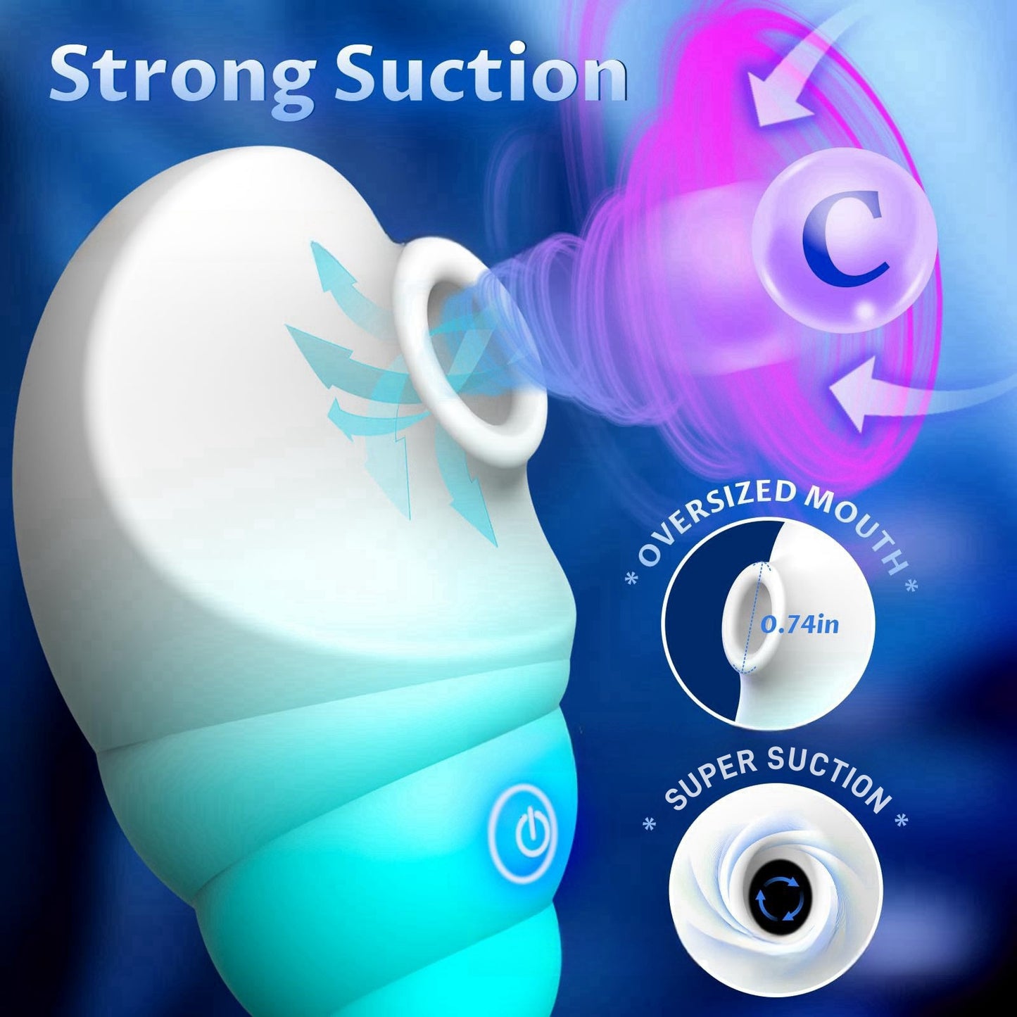 Gradient conch vibrator massager