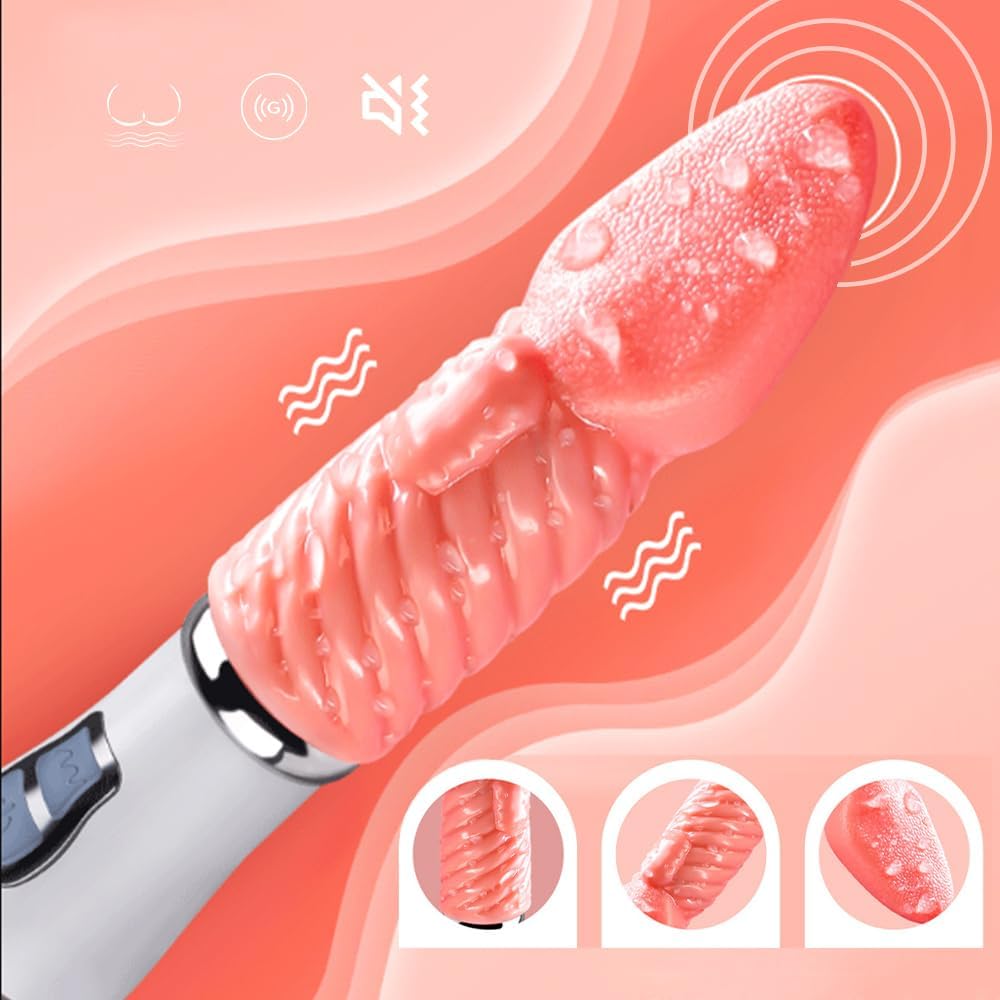 Red Silicone Rechargeable Body Massager - Textured Design