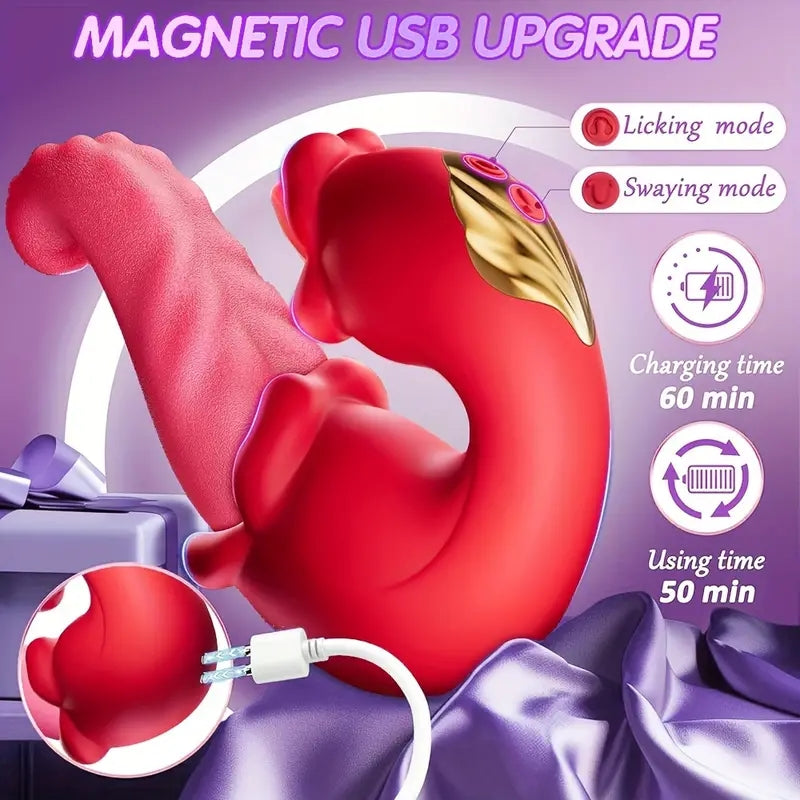 Simulation Tongue Vibrating Massager Powerful Vibrating Massage Toys