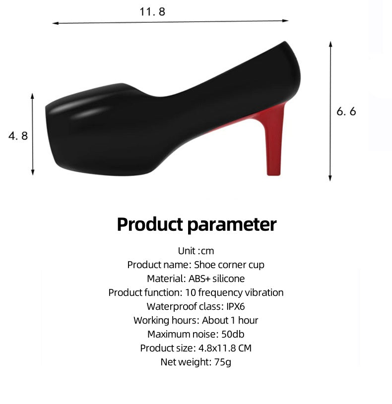 Red High-heeled shoes vibrator massager