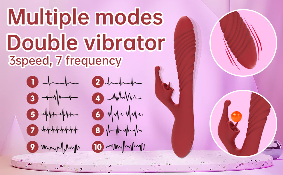 Vibrating Red Relaxation Massager - Unique Contoured Shape