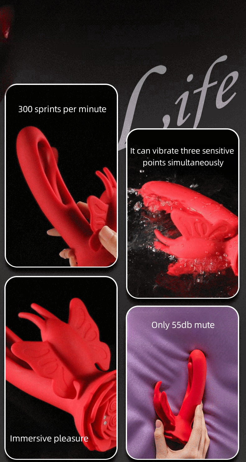 Rose Remote Control Smart App Vibrating Massager