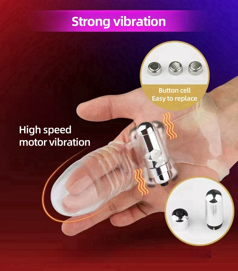 Vibrate massage finger cover