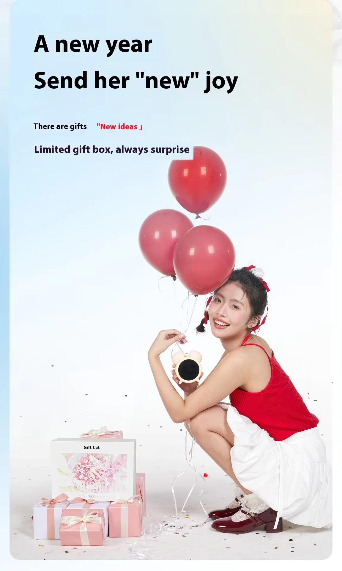 Female Cute Retro-inspired Digital Alarm Clock - It's both an alarm clock and a toy
