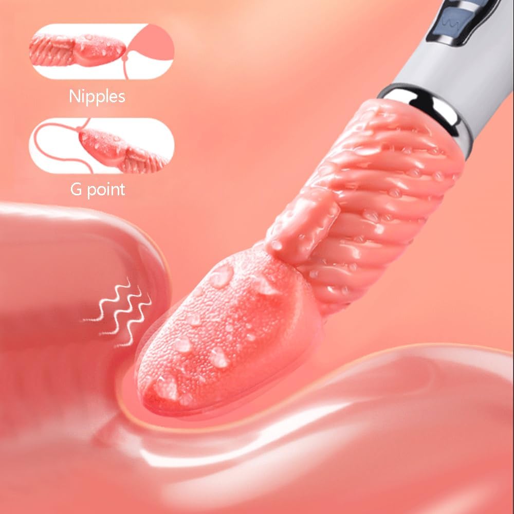 Red Silicone Rechargeable Body Massager - Textured Design