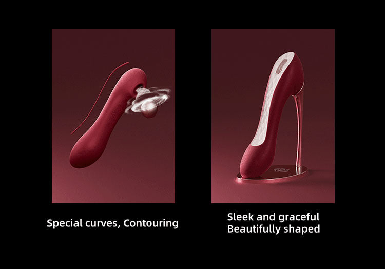 Red High-heeled shoes vibrator massager
