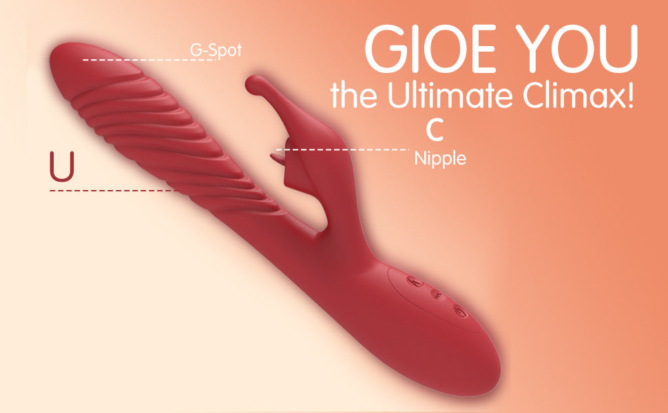 Vibrating Red Relaxation Massager - Unique Contoured Shape