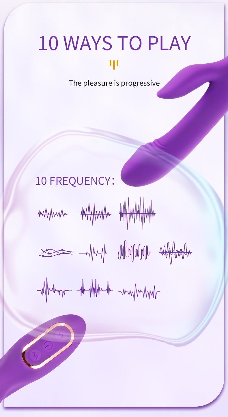 Waterproof Vibration Massager - Purple & Silicone - for Relaxation