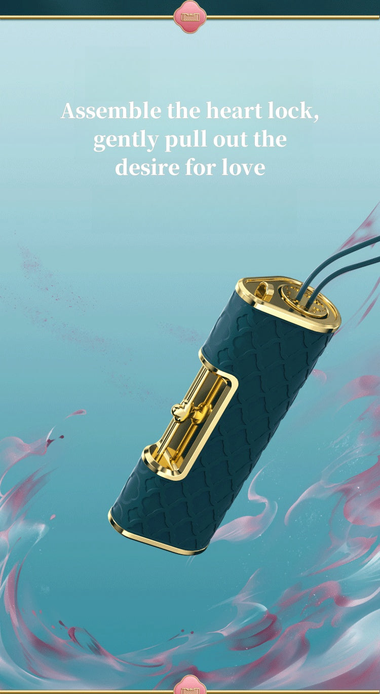 Heart lock lipstick vibrator