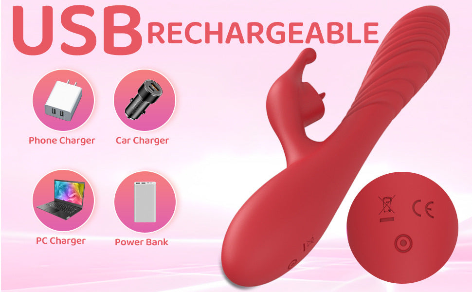 Vibrating Red Relaxation Massager - Unique Contoured Shape