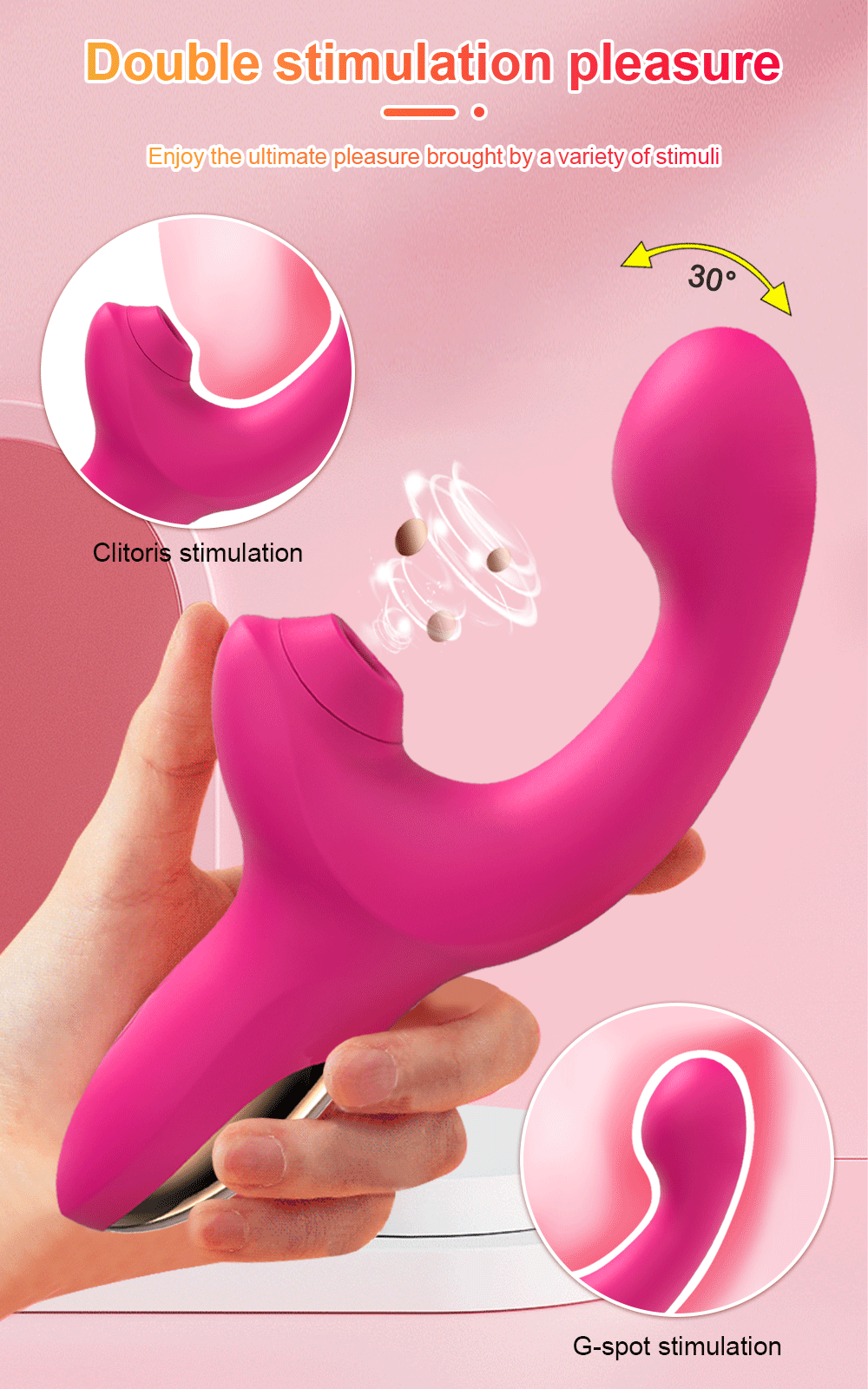 Vibrating Pink Relaxation Massager - Unique Shape for Comfort
