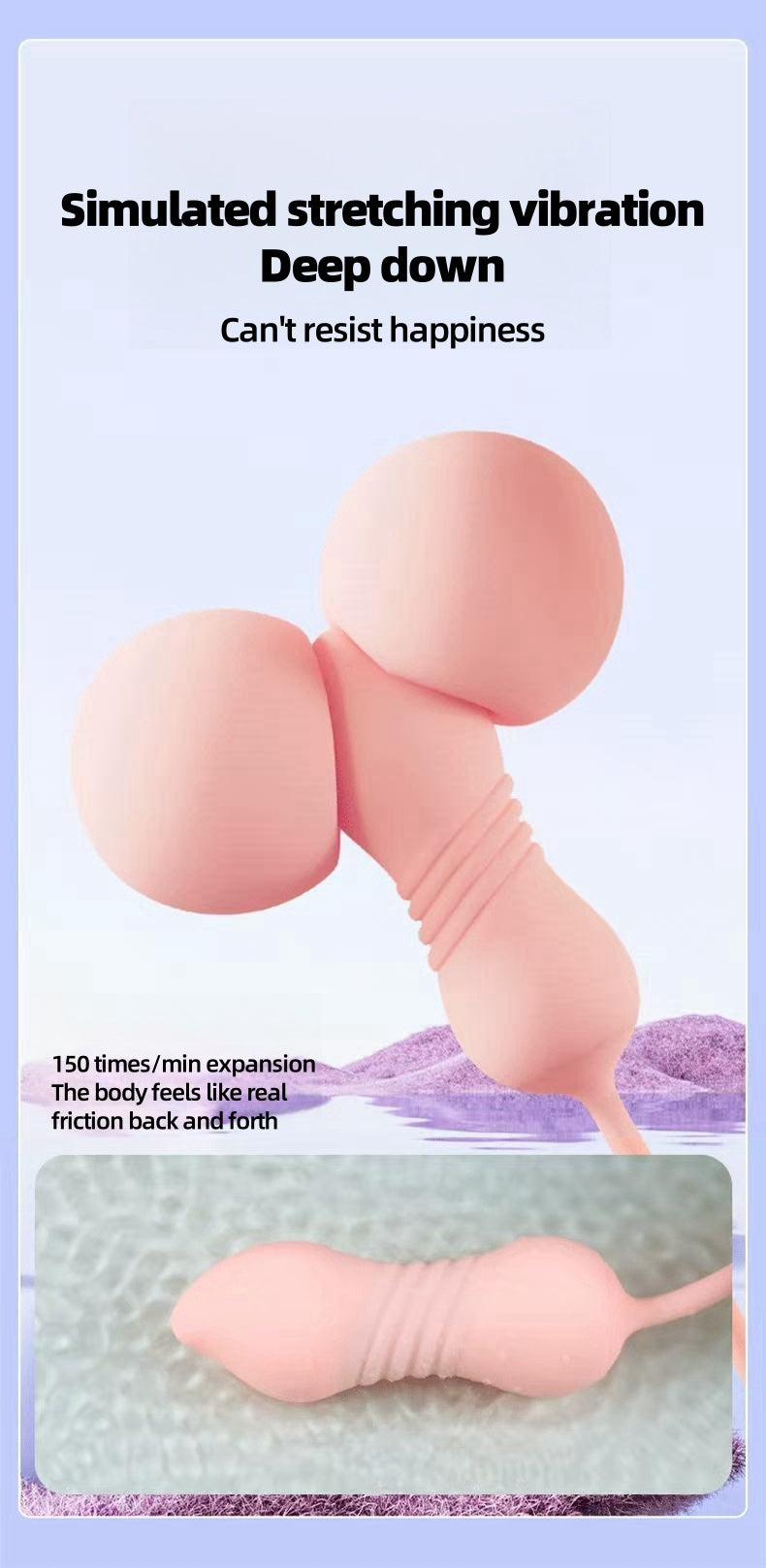 Stamen mini telescopic vibration massager