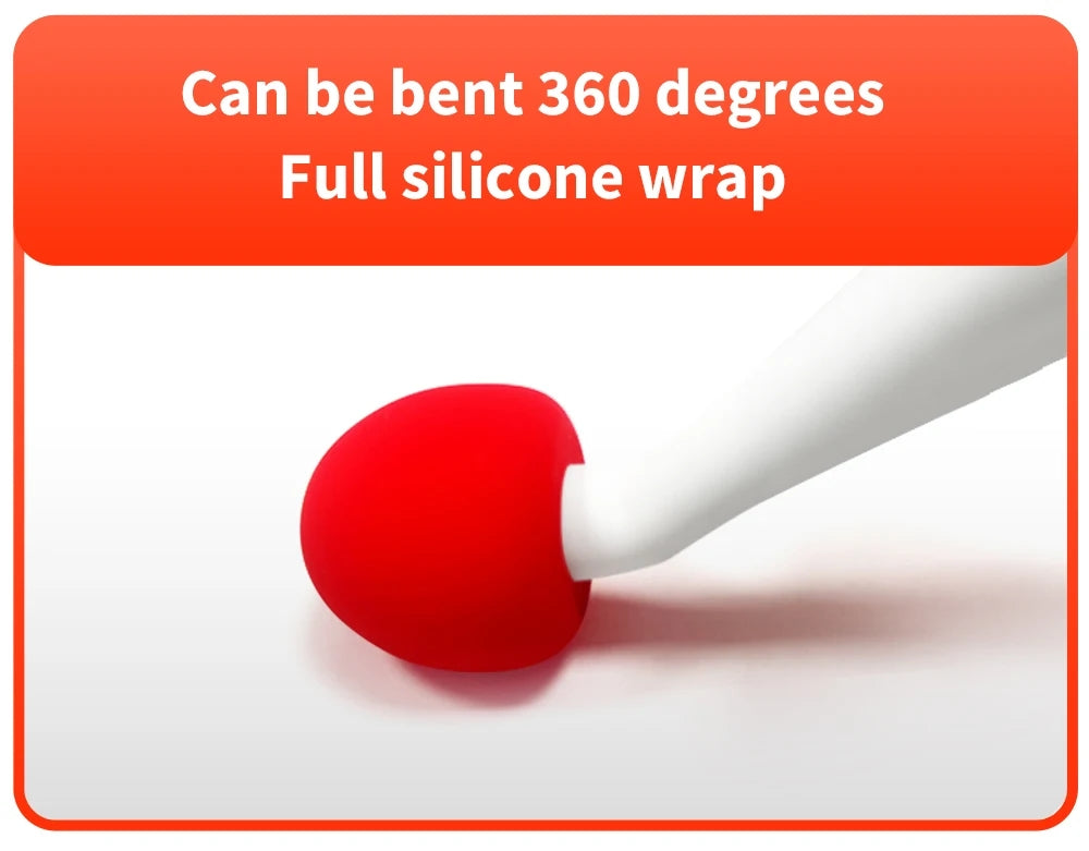 Mushroom-shaped Soft Silicone Personal Massagers - Delicate Care in Red & Green