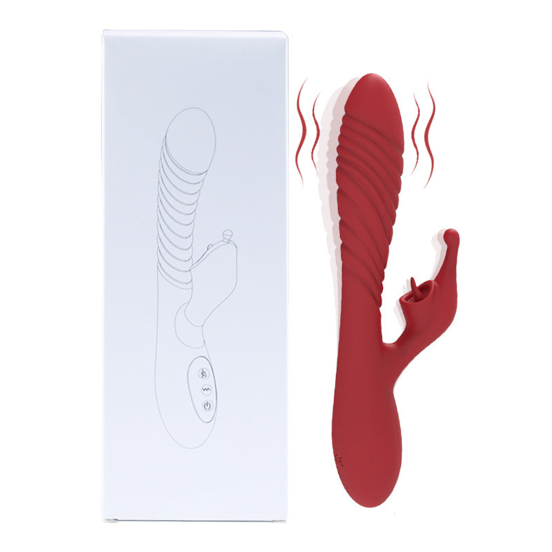 Vibrating Red Relaxation Massager - Unique Contoured Shape