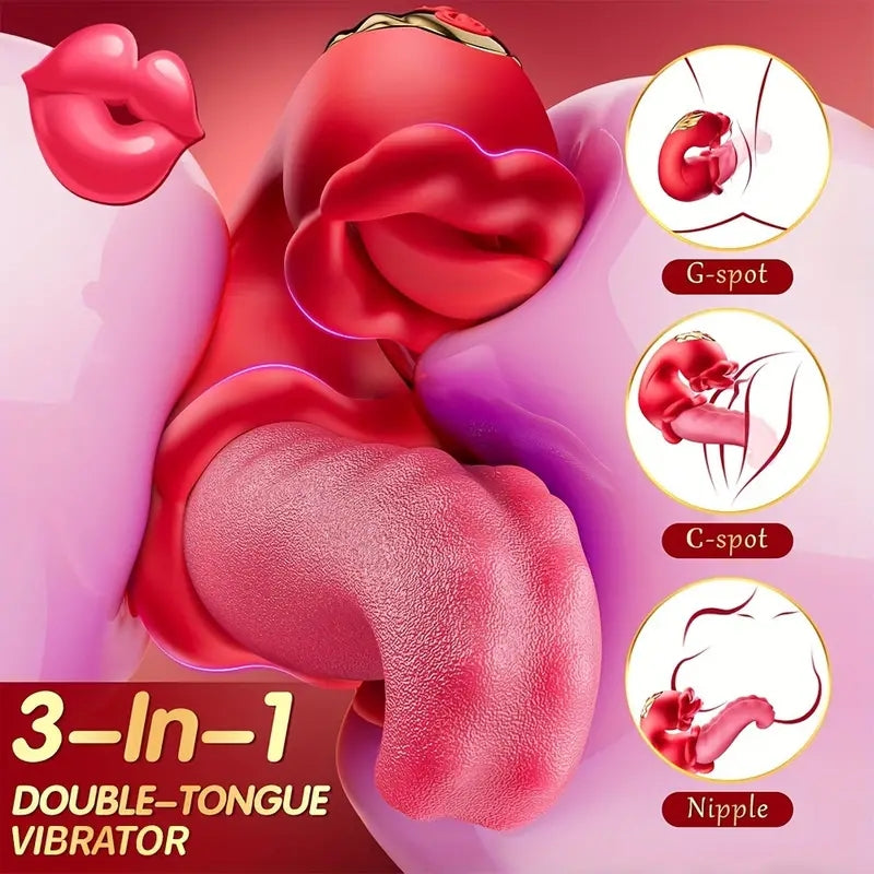 Simulation Tongue Vibrating Massager Powerful Vibrating Massage Toys