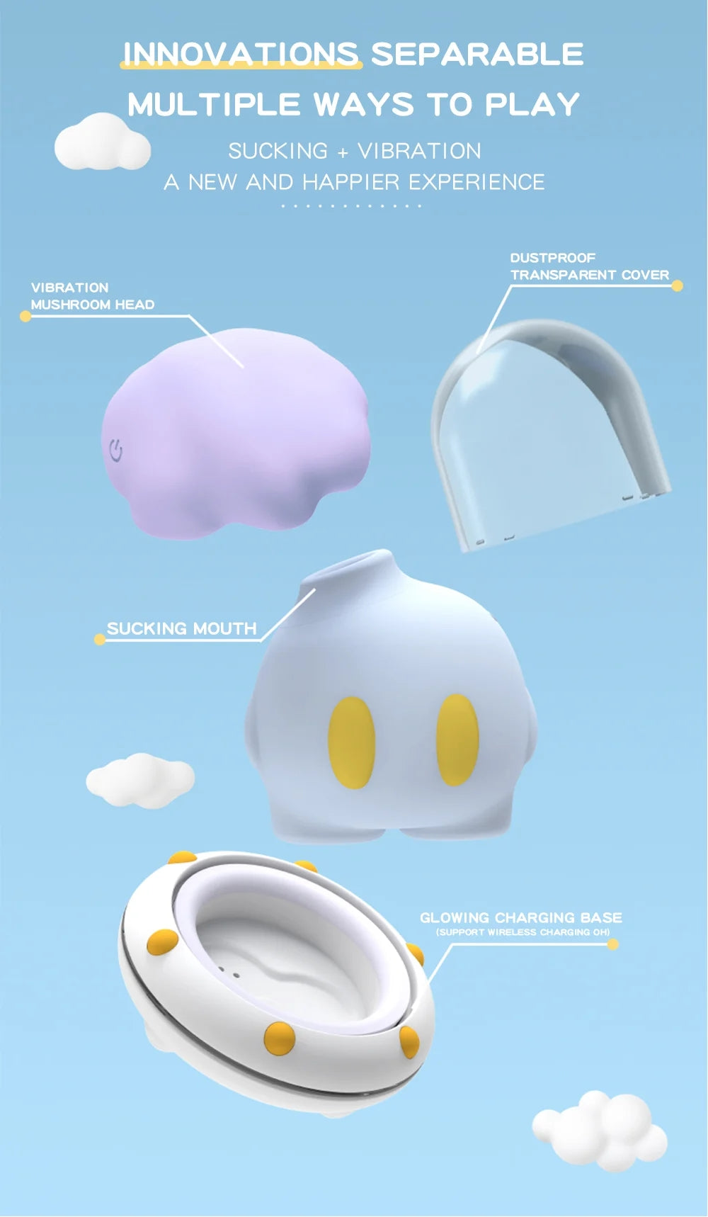 Sewant mushrooms Strong vibration massager