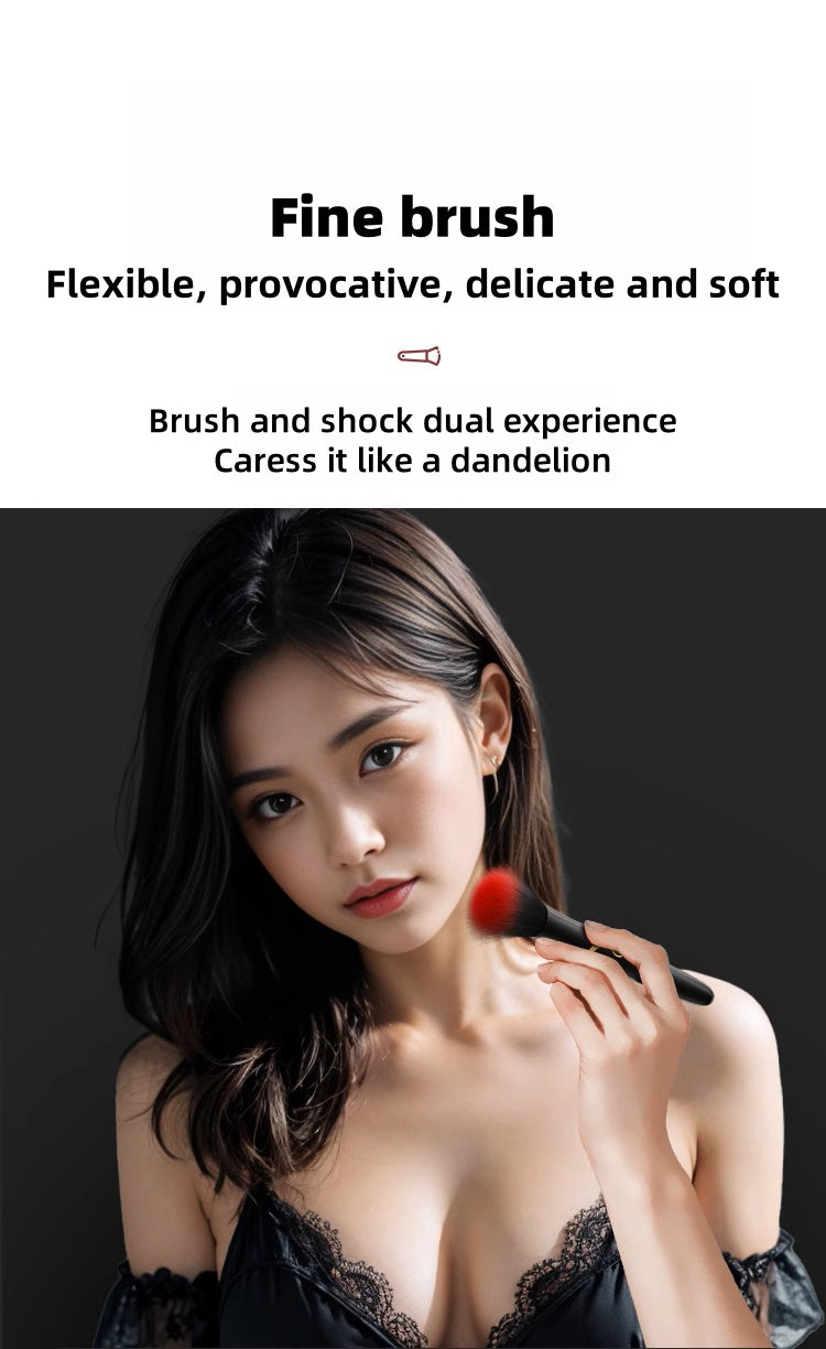 Rechargeable heating beauty brush vibrator massager