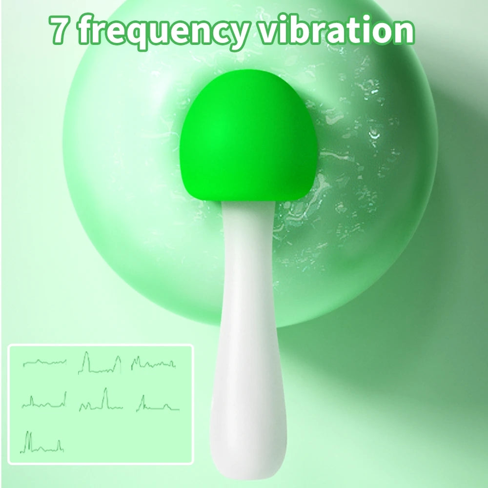 Mushroom-shaped Soft Silicone Personal Massagers - Delicate Care in Red & Green
