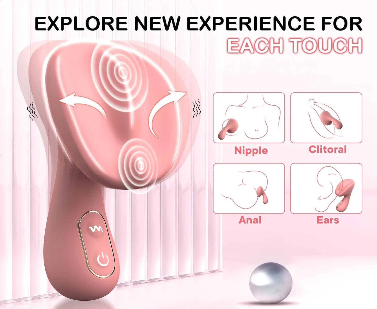 Color - Varied Silicone Body Massagers - Ergonomic & Button - controlled