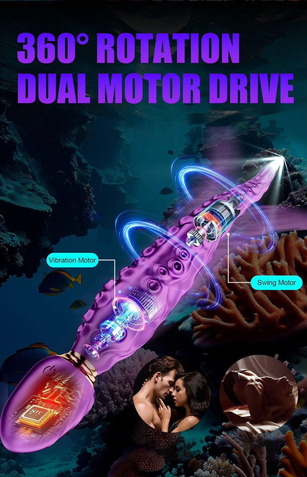 Purple Octopus - Inspired Silicone Body Massager