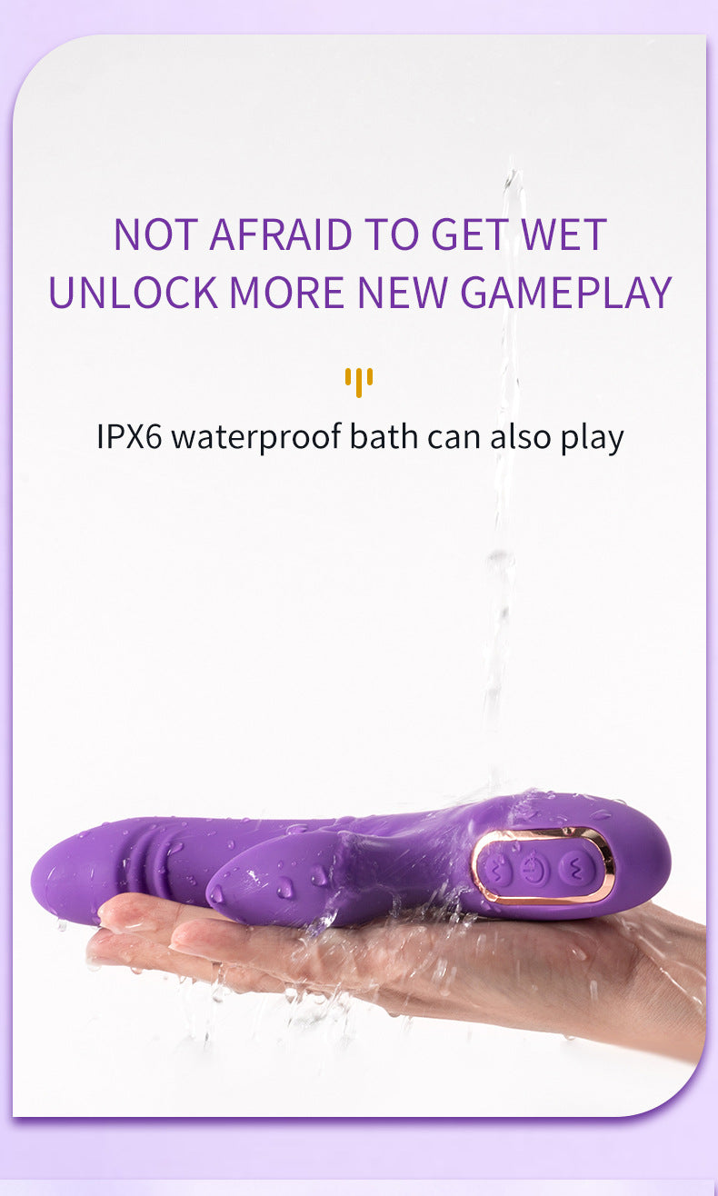 Waterproof Vibration Massager - Purple & Silicone - for Relaxation