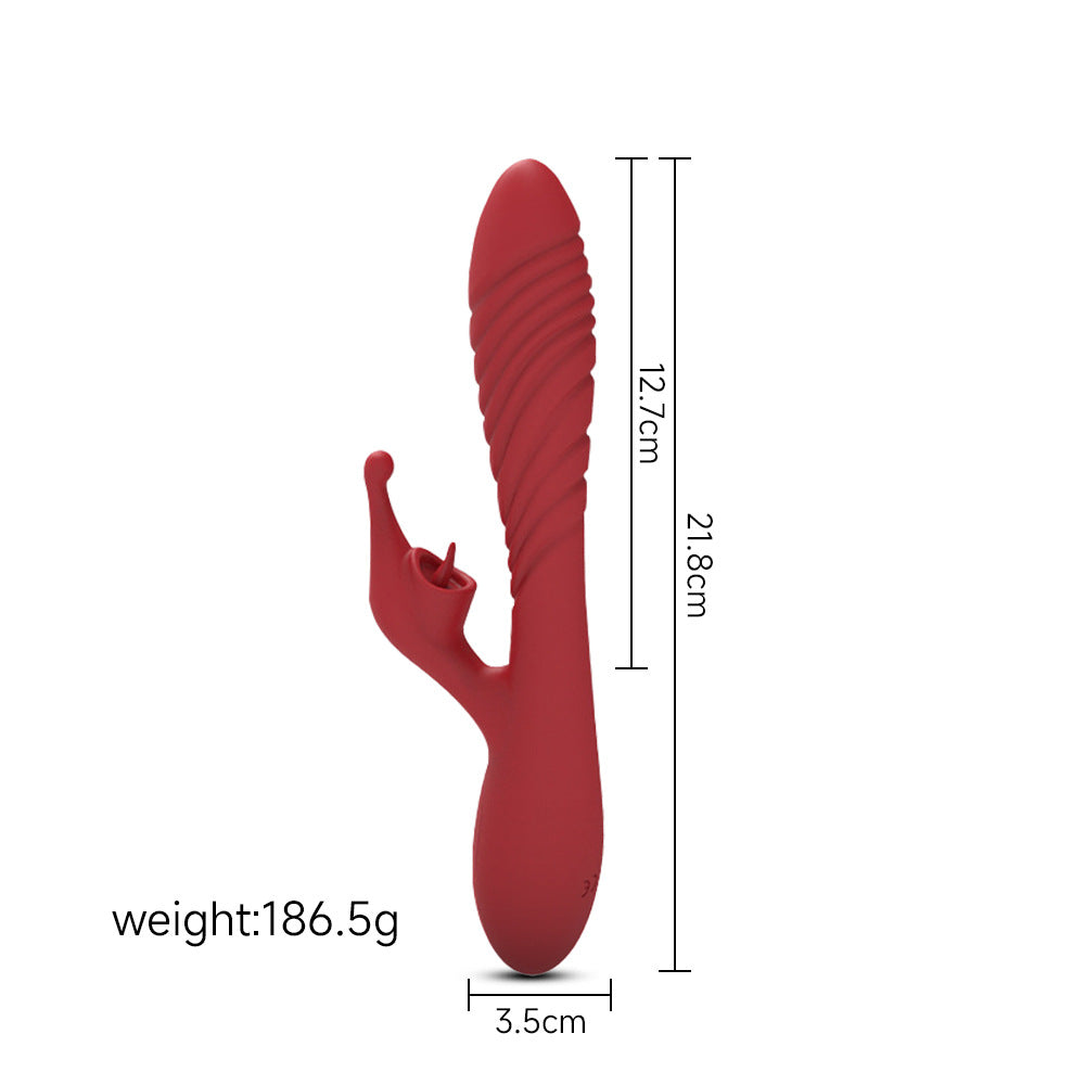 Vibrating Red Relaxation Massager - Unique Contoured Shape