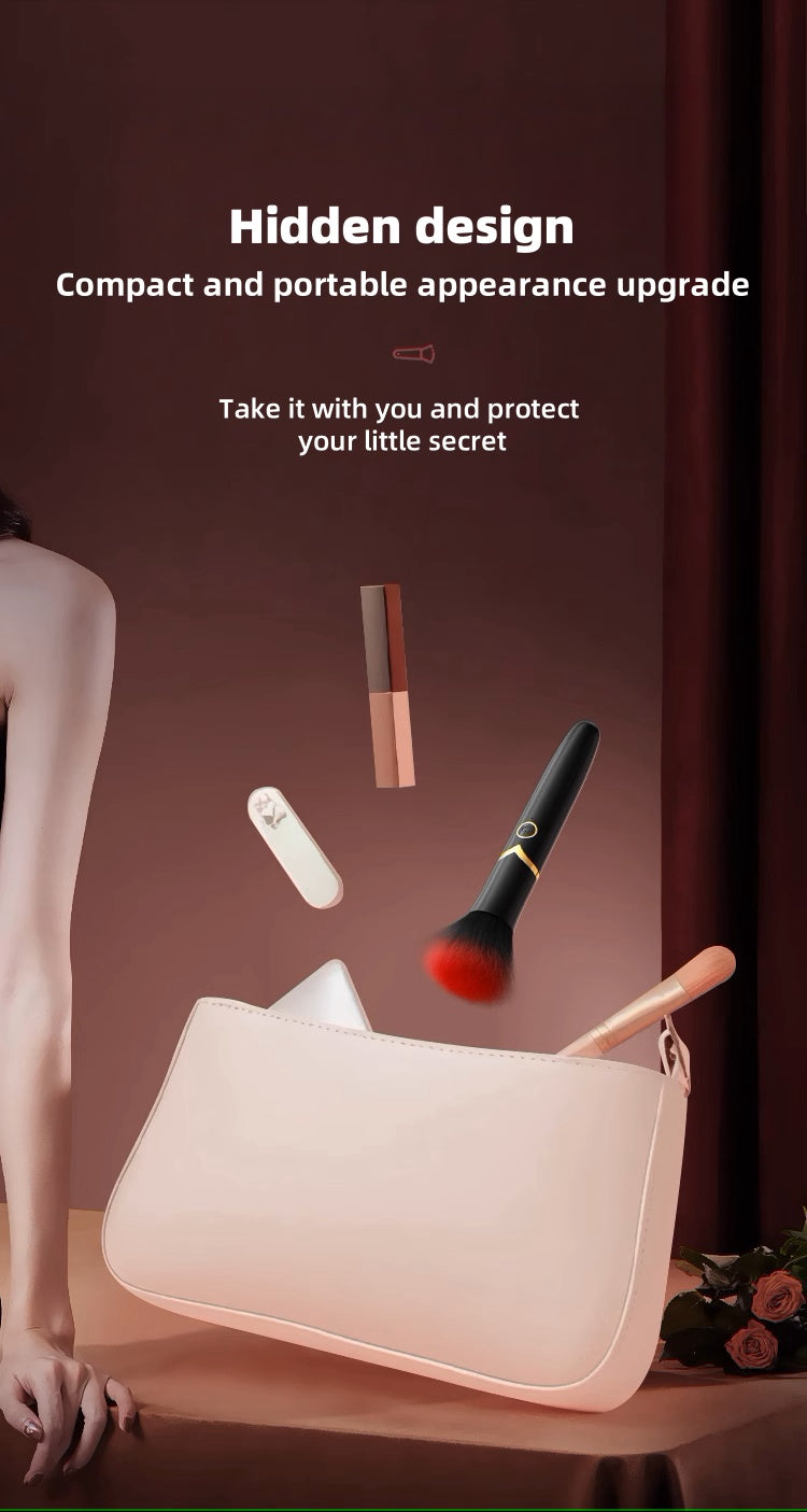 Rechargeable heating beauty brush vibrator massager