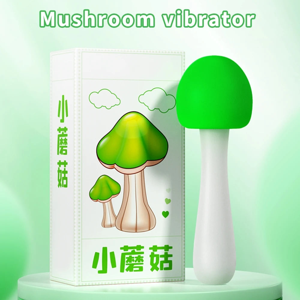 Mushroom-shaped Soft Silicone Personal Massagers - Delicate Care in Red & Green