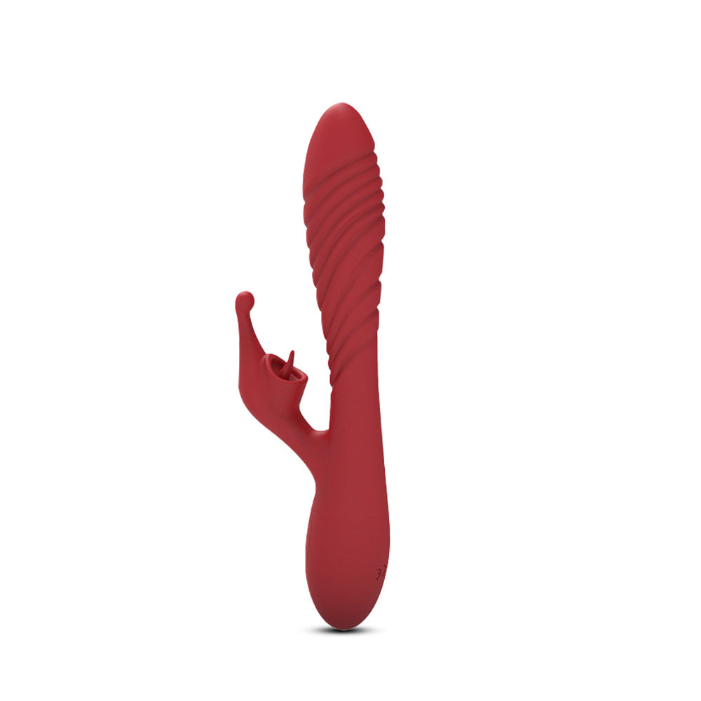 Vibrating Red Relaxation Massager - Unique Contoured Shape