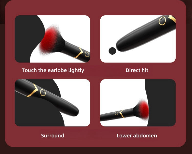 Rechargeable heating beauty brush vibrator massager