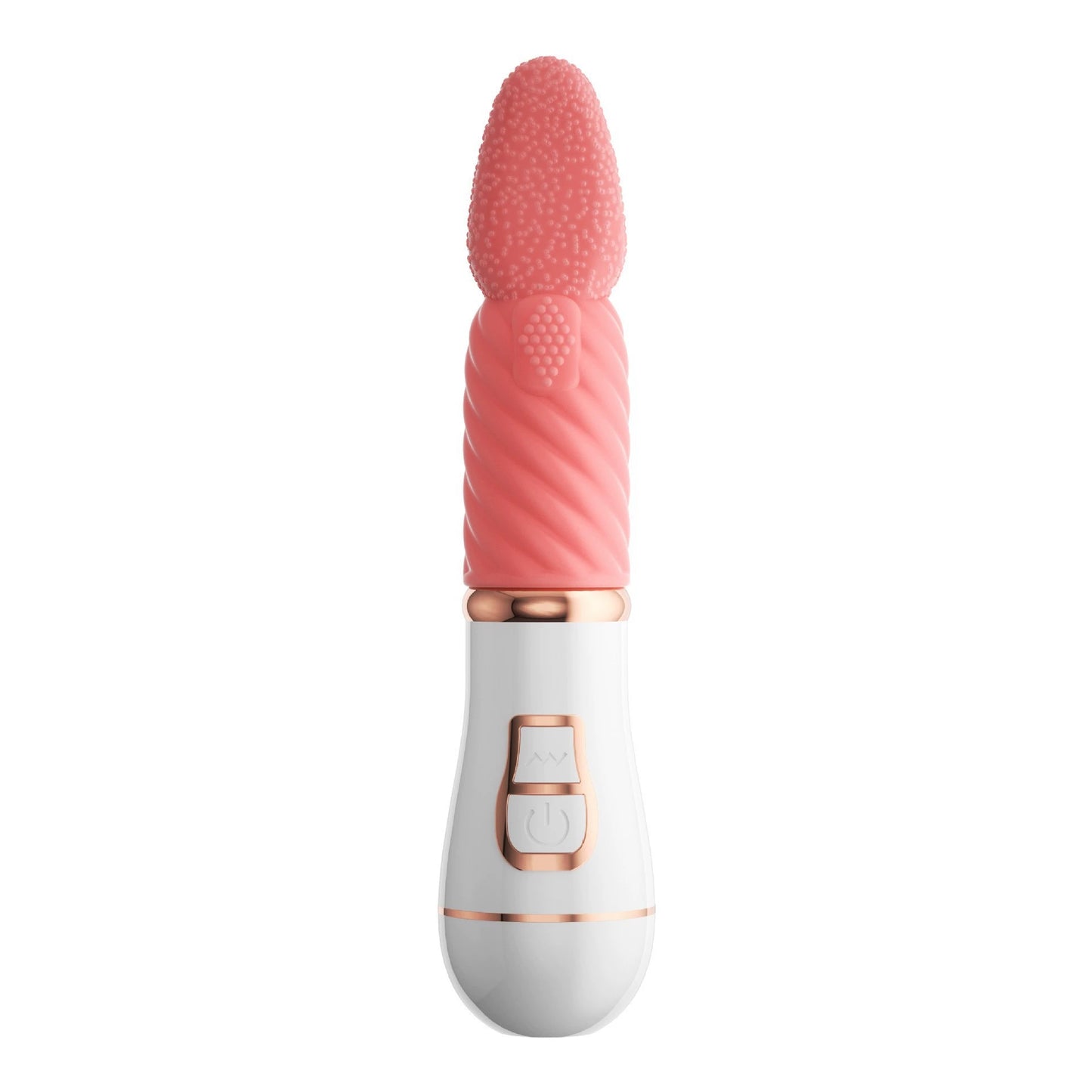 Red Silicone Rechargeable Body Massager - Textured Design
