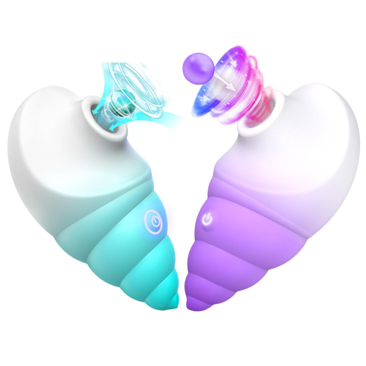Gradient conch vibrator massager