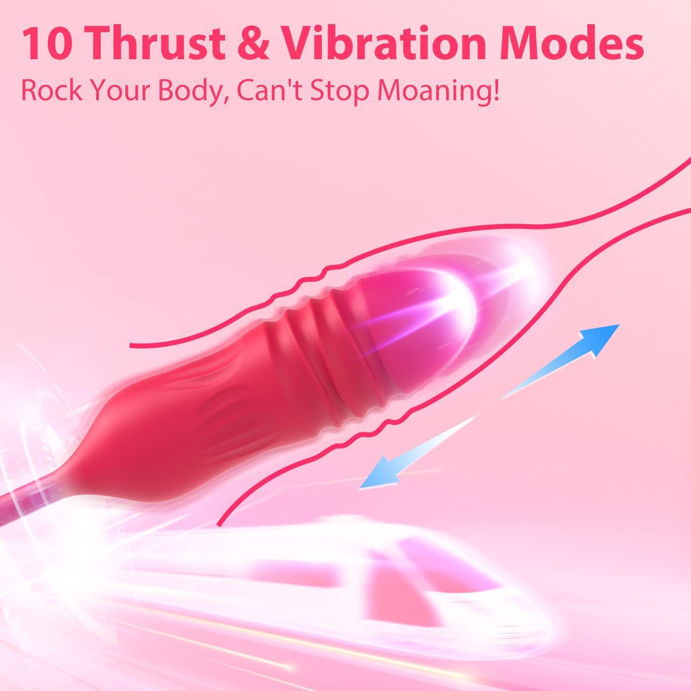 Vibrating Remote - operated Massagers - Rose - shaped in Red & Purple