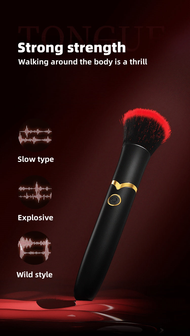 Rechargeable heating beauty brush vibrator massager