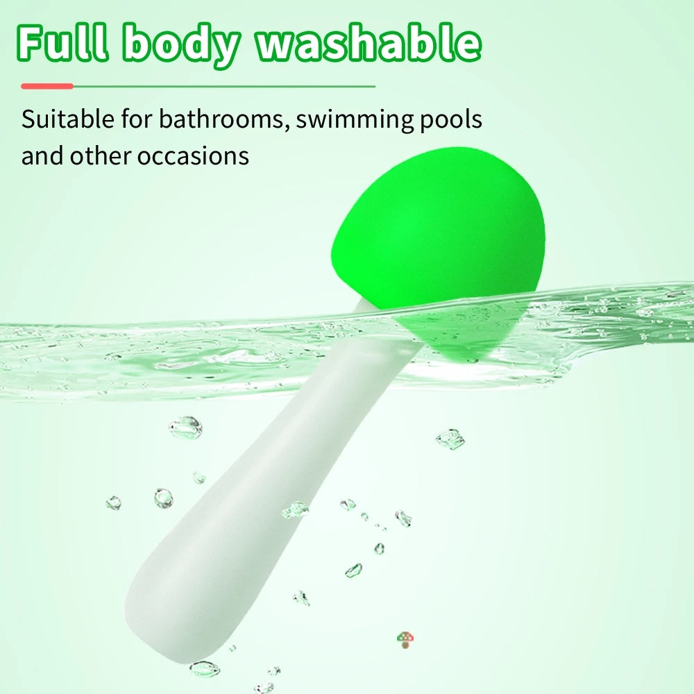 Mushroom-shaped Soft Silicone Personal Massagers - Delicate Care in Red & Green