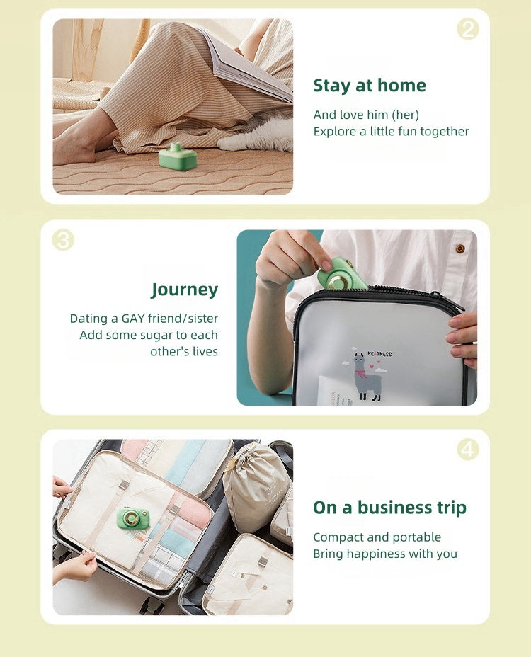 Camera vibrator massager