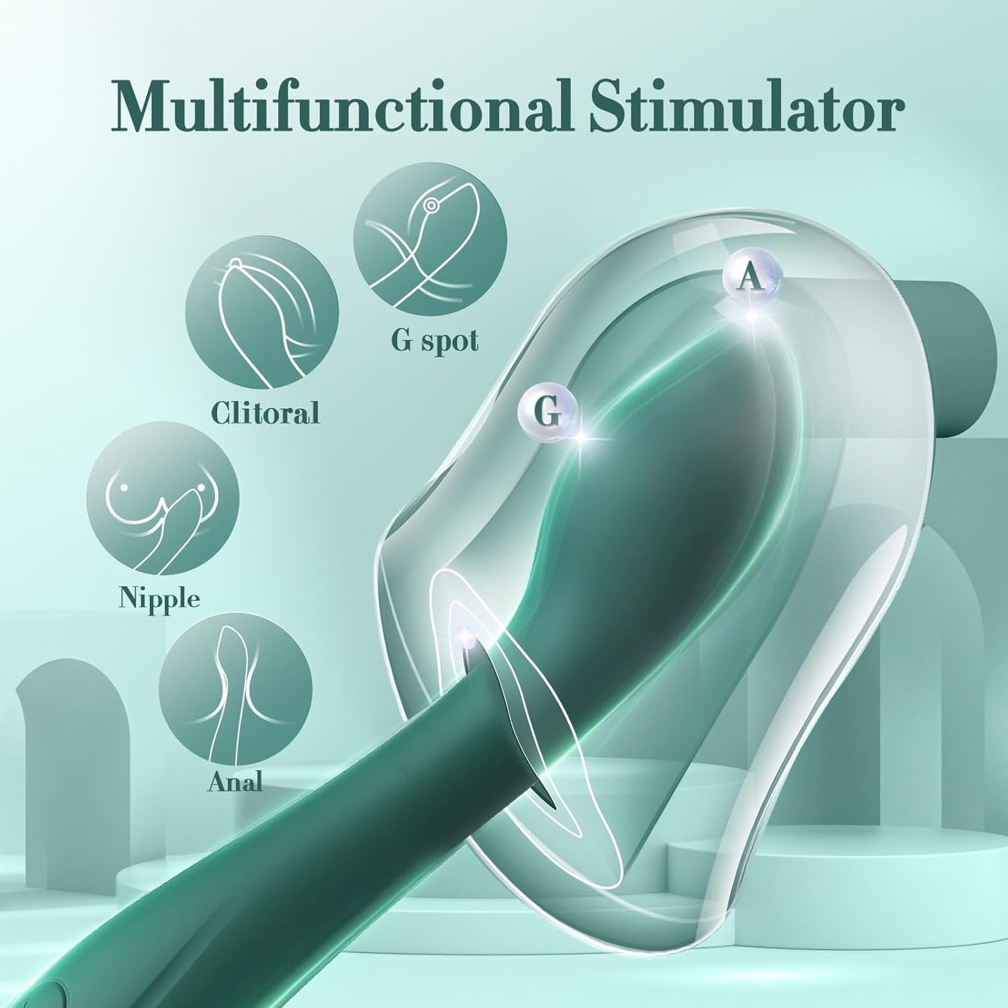10 Mode Vibration Body Massager - Ergonomic Design