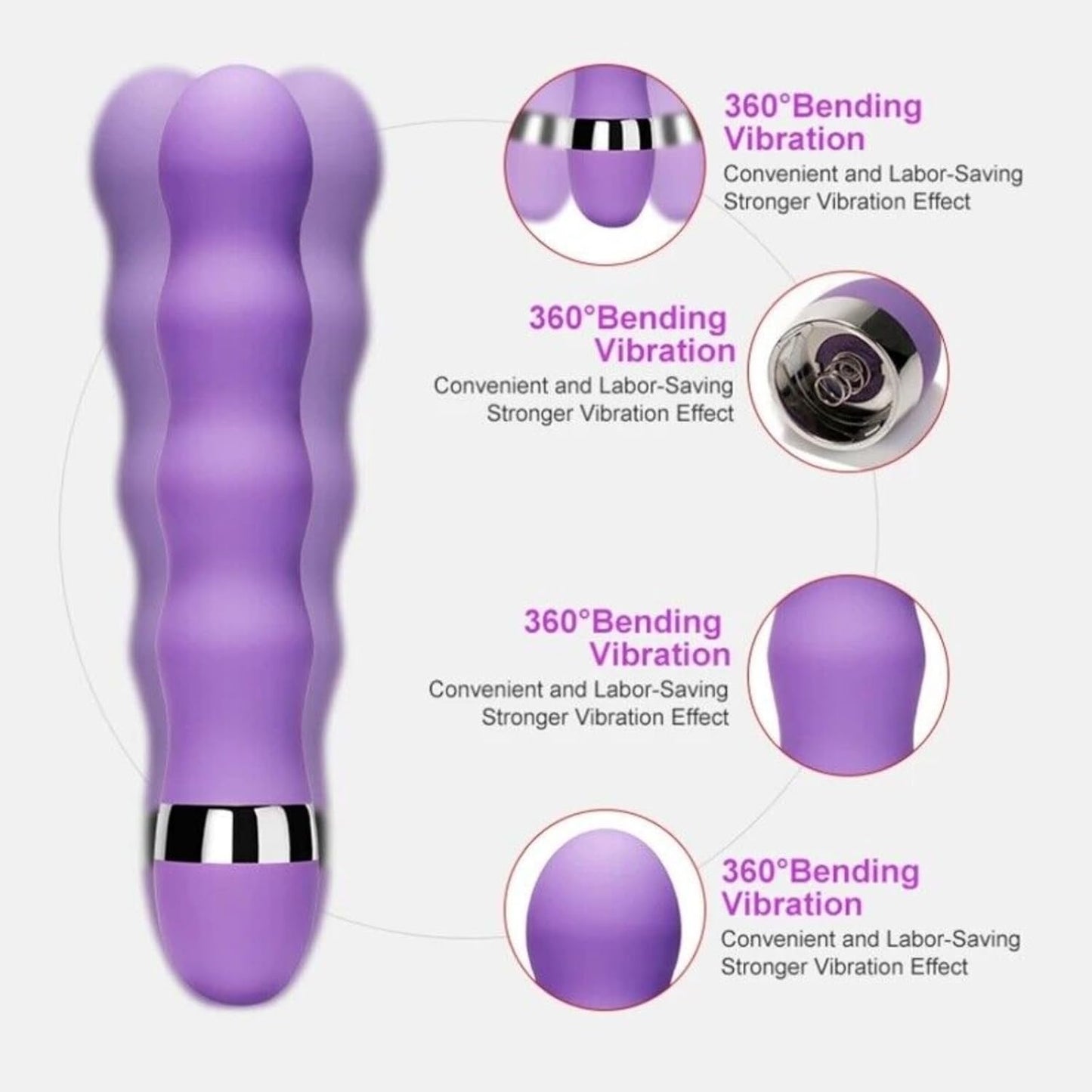 Silicone Waterproof Body Massager - Easy to Clean