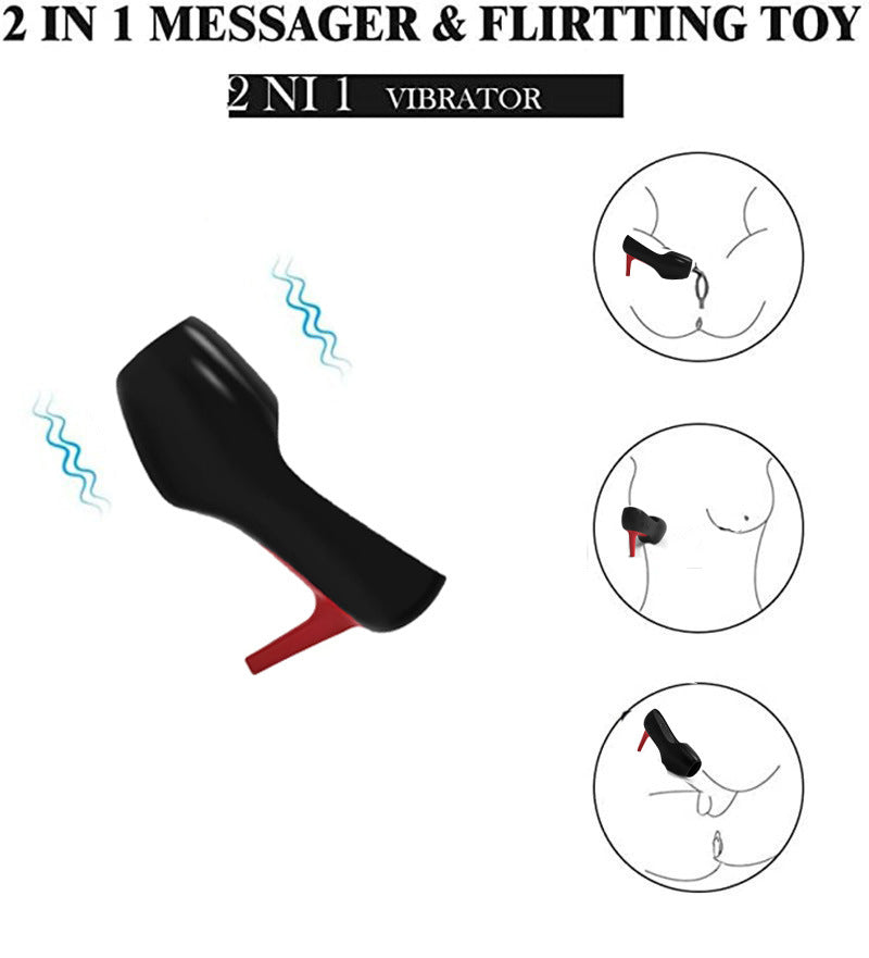 Red High-heeled shoes vibrator massager