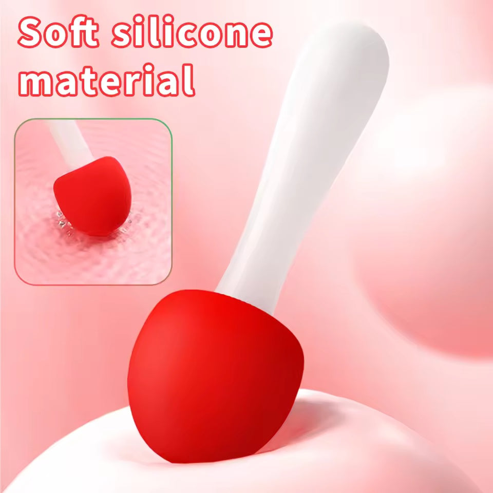Mushroom-shaped Soft Silicone Personal Massagers - Delicate Care in Red & Green