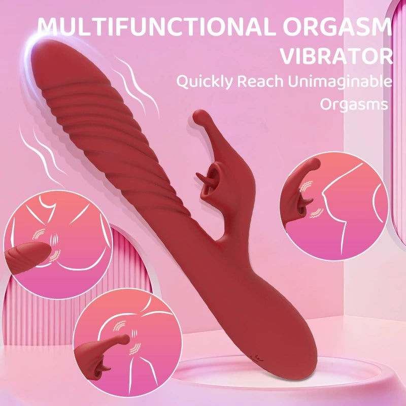 Vibrating Red Relaxation Massager - Unique Contoured Shape