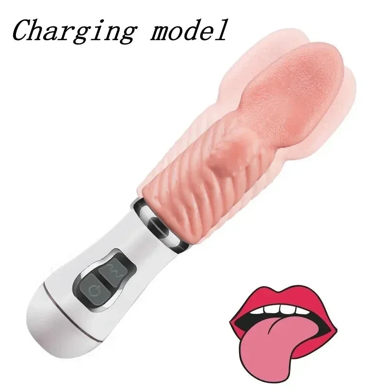 Red Silicone Rechargeable Body Massager - Textured Design