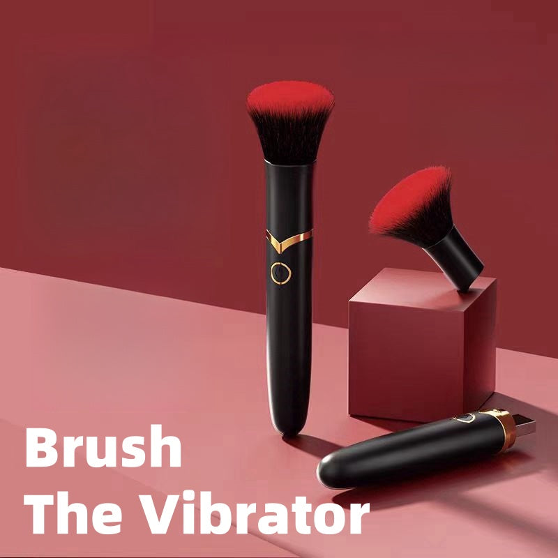 Rechargeable heating beauty brush vibrator massager